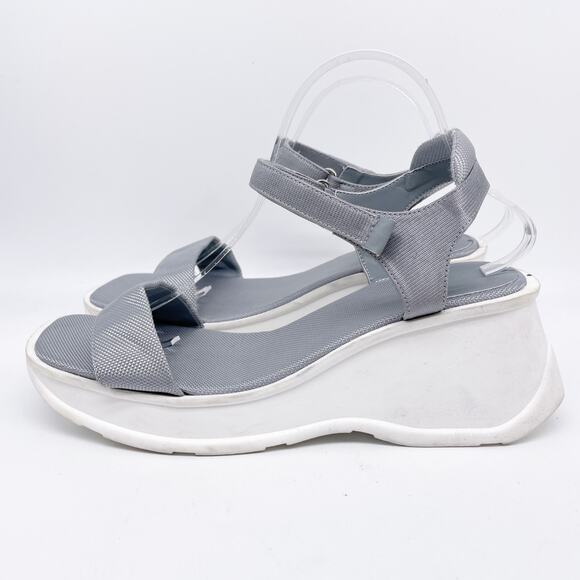 Jeffrey Campbell Women's Focused Gray Ankle Strap Platform Sandals Size 11 - Picture 5 of 14